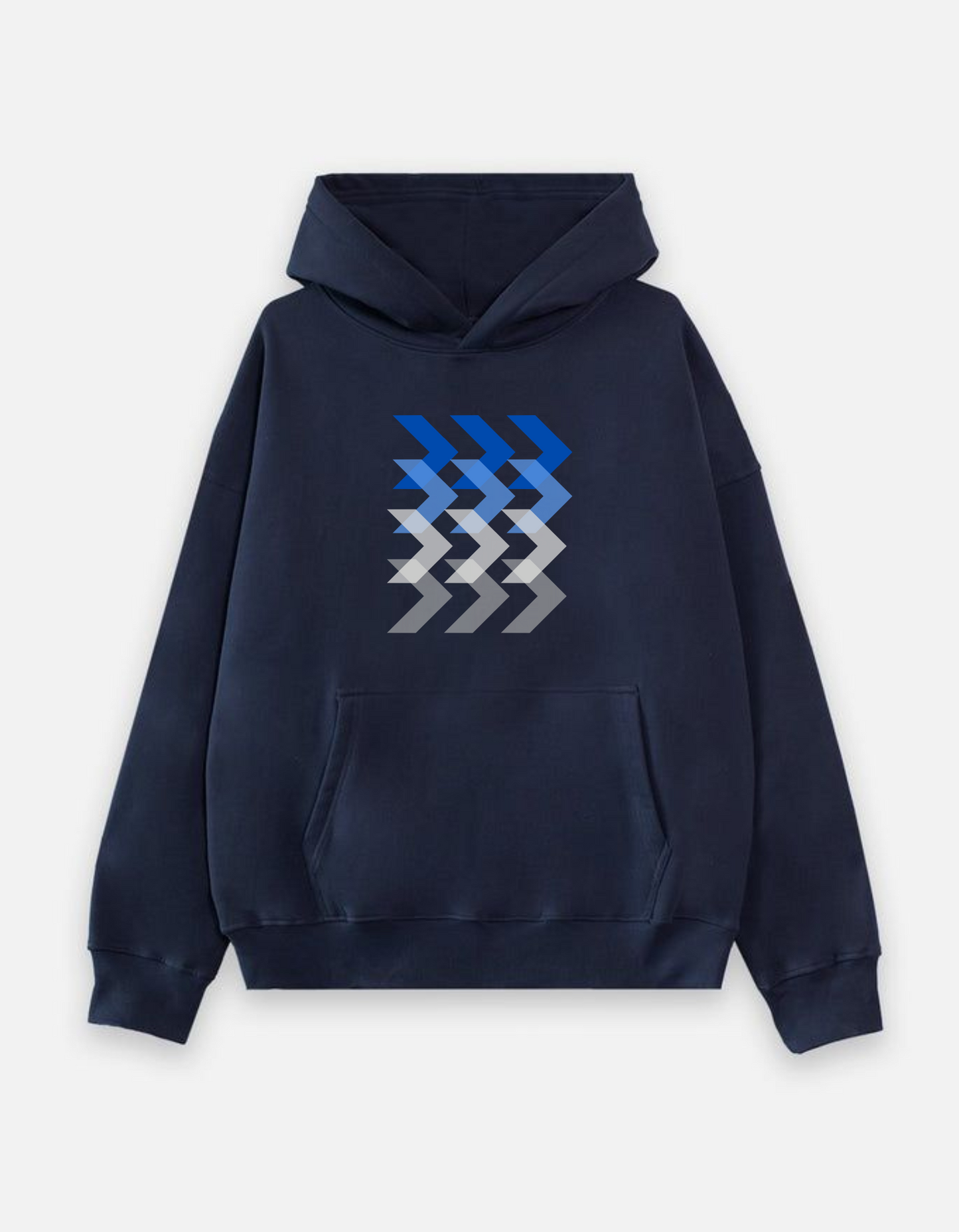Navy Blue Oversized Stringless Hoodie