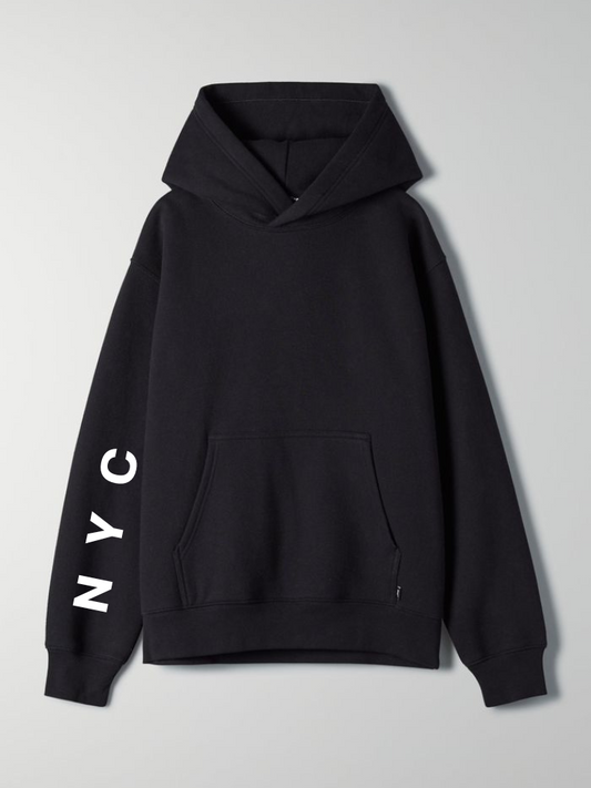 Oversized graphic hoodie with print on hoodie arm