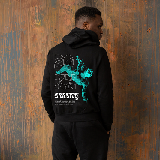 Black Graphic Hoodie