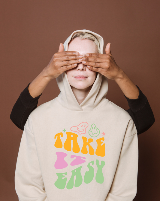 Beige "Take it Easy" Hoodie