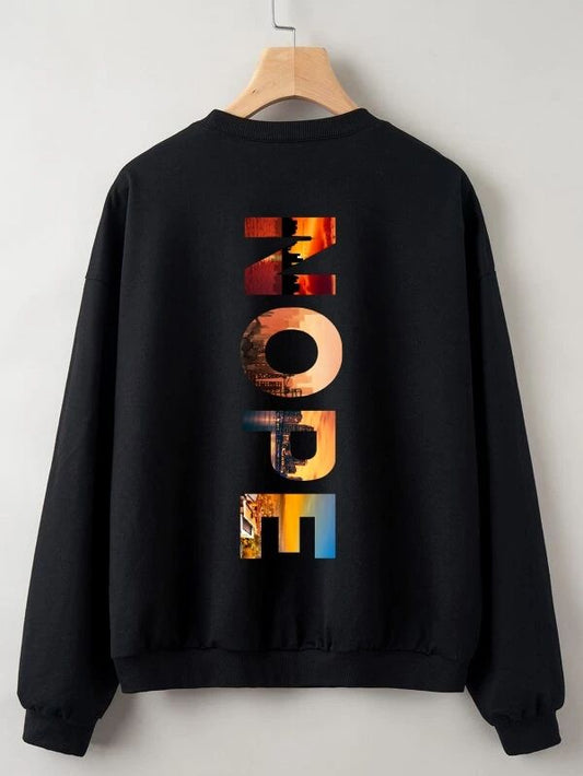 Oversized Unisex Sweatshirt- Fleece Long Sleeve Outfit- NOPE Graphic