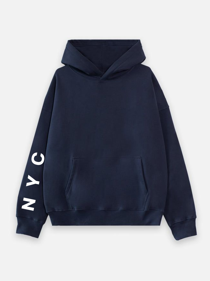 Oversized graphic hoodie with print on hoodie arm