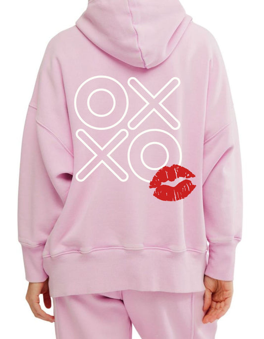 Oversized Pullover Pink Hoodie