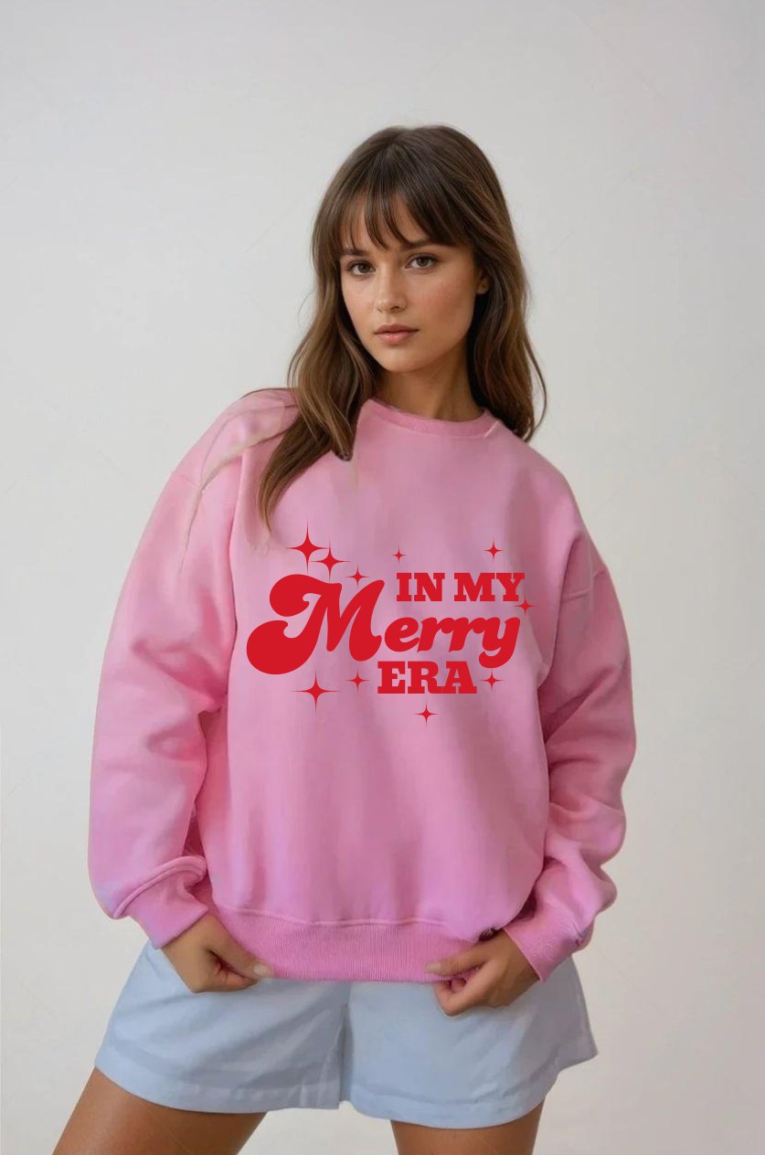 Women's Oversized Sweatshirt- Merry Era