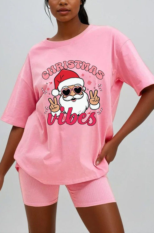 Women's Oversized T-shirt- Christmas Vibe