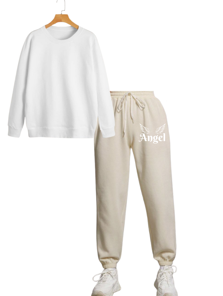 Cord Sets- White Sweat & Jogger Pants